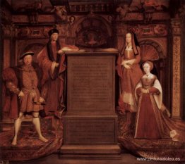 Enrique VII, Isabel de York, Enrique VIII y Jane Seymour