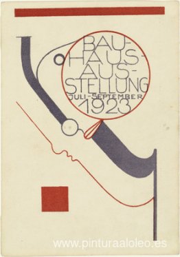 Postal de la Exposición de la Bauhaus (Postkarte für die Bauhaus