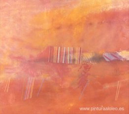 Pintura de línea naranja