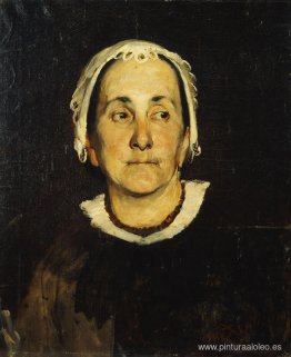 Retrato de dama con gorra blanca