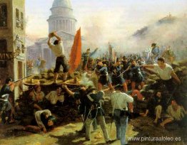 Pelea callejera en la Rue Soufflot, París, 25 de junio de 1848