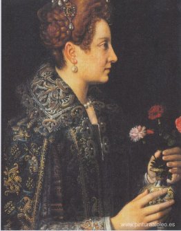 Retrato de una mujer joven de perfil