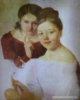 Retrato de las hijas del artista Alexandra y Felisata