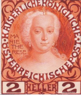 Diseño para el Sello Aniversario Austriaco con la Emperatriz Mar