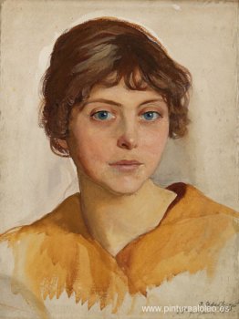 retrato, de, un, mujer joven