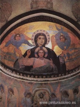 Un fresco de M. Nesterov del monasterio Akhali Zarzma, Abastuman