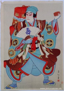 Ichikawa Sansho como vendedor ambulante de dulces