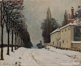 Nieve en la carretera, Louveciennes (Chemin de la Machine)