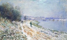 El camino de remolque en Argenteuil, invierno