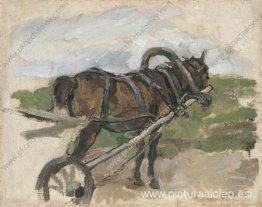 El caballo en arnés. Boceto para cuadro 'El regreso de la feria.