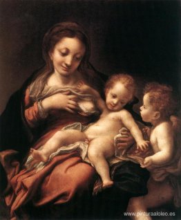 Virgen y el Niño con un ángel