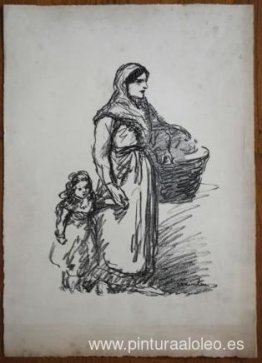 mujer y niño