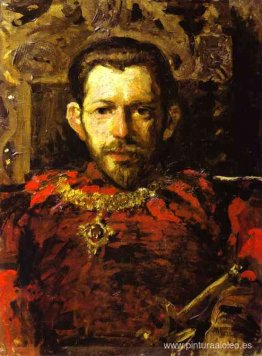 Retrato de S. Mamontov con traje de teatro