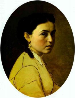 Retrato de Yelena Perova, n e Scheins, la primera esposa del art