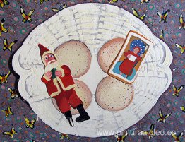 Plato de galletas navideñas