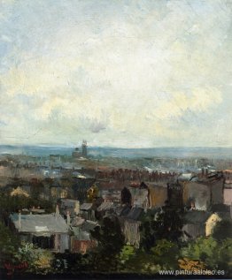 Vista de París desde cerca de Montmartre