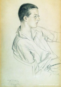 Retrato del compositor Dmitri Shostakovich (en la adolescencia)