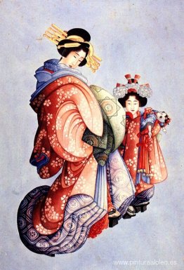 Oiran y Kamuro