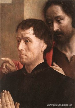 Retrato de un hombre de oración con San Juan Bautista