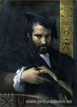 retrato de un hombre con un libro