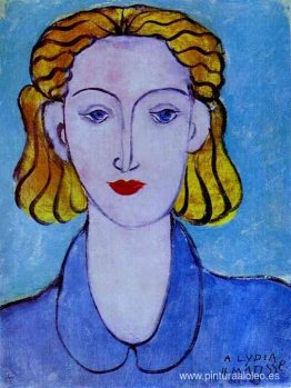 Mujer joven con blusa azul (Retrato de L.N. Delektorskaya)