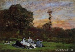 La familia Manet de picnic