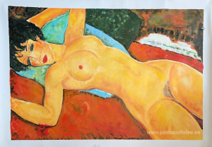 Durmiendo Desnudo con los Brazos Abiertos (Desnudo Rojo)