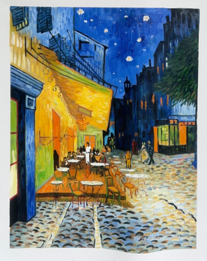 Terraza del café por la noche