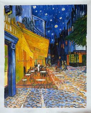 Terraza del café por la noche