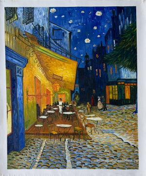 Terraza del café por la noche