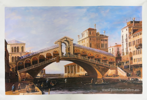 Capriccio del Puente de Rialto con la Laguna Más Allá